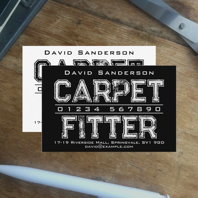 Tarjeta De Visita Carpet Fitter Business Card (Subido por el creador)