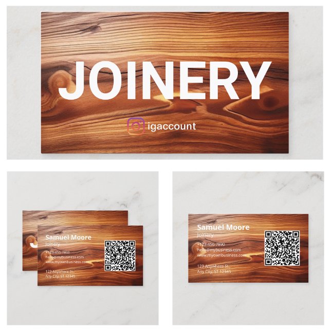 Tarjeta De Visita Carpintería con Estilo (Joinery Stylish Business Card
)