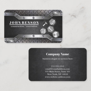 Tarjeta De Visita Carpintería de Construcción Metálica Profesional M