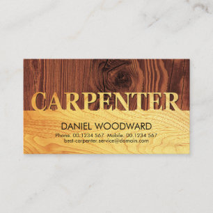 Tarjeta De Visita Carpintería de madera de carpintero carpintería 