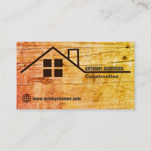 Tarjeta De Visita carpintería de madera de construcción