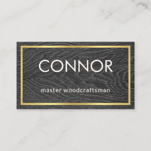 Tarjeta De Visita Carpintería de madera minimalista simple