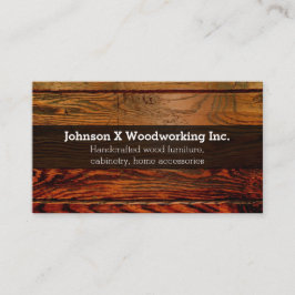 Tarjeta De Visita Carpintería de madera rústica de la carpintería