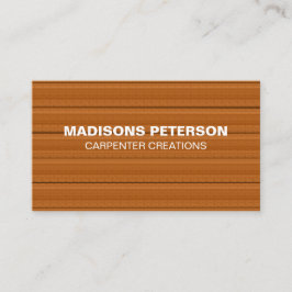 Tarjeta De Visita Carpintería de madera rústica profesional Construc