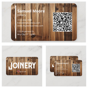 Tarjeta De Visita Carpintería Ensamblaje Trabajos en madera