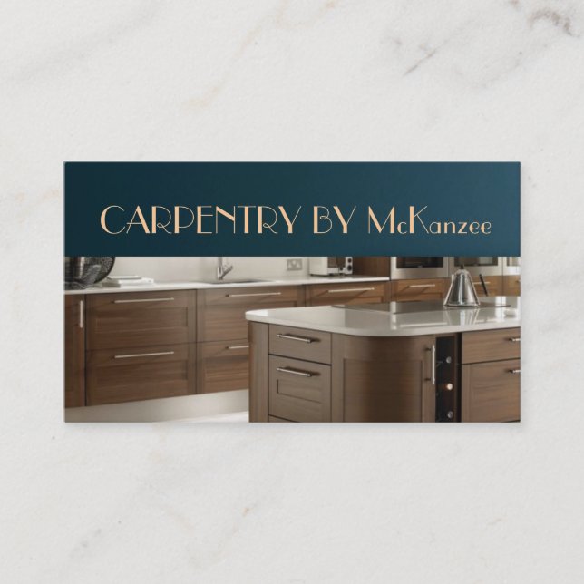 Tarjeta De Visita Carpintería, Molino, Madera, Construcción (Anverso)