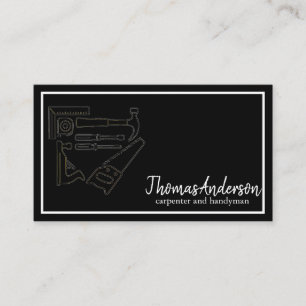 Tarjeta De Visita Carpintería Rústica de Grano de Madera Profesional