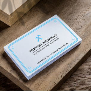 Tarjeta De Visita Carpintería y reparación de la renovación de fonta