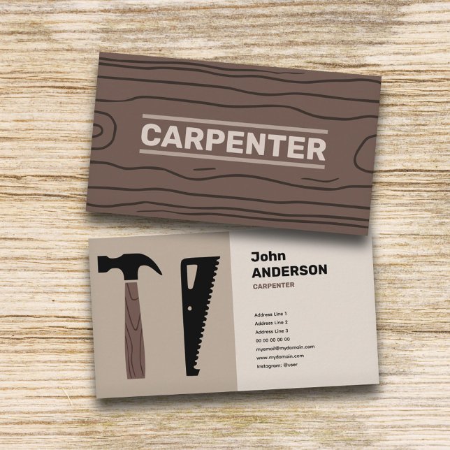 Tarjeta De Visita Carpintero (Carpenter Business Card)