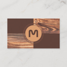 Tarjeta De Visita Carpintero con estilo de madera orgánica 100% natu