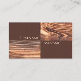 Tarjeta De Visita Carpintero con estilo de madera orgánica 100% natu
