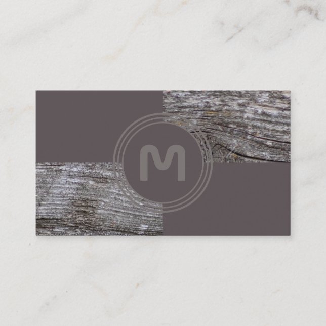 Tarjeta De Visita Carpintero con estilo rústico 100% en madera natur (Anverso)