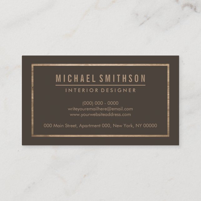Tarjeta De Visita Carpintero Constructor Profesional Madera (Reverso)
