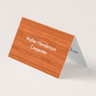 Tarjeta De Visita Carpintero Contratista Moderno