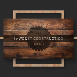 Tarjeta De Visita Carpintero de construcción Madera madera oscura rú