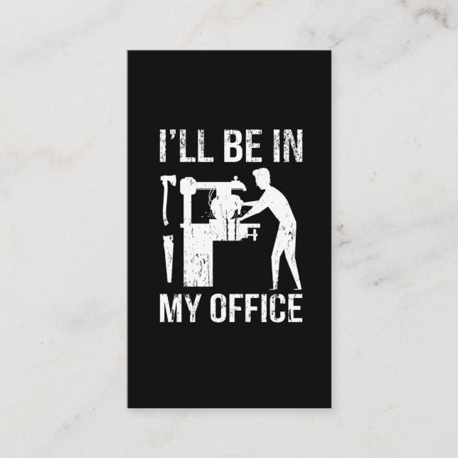 Tarjeta De Visita  Carpintero gracioso papa artesana de humor (Anverso)