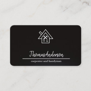 Tarjeta De Visita Carpintero profesional de construcción en madera