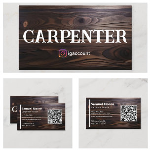 Tarjeta De Visita Carpintero profesional de expertos en madera