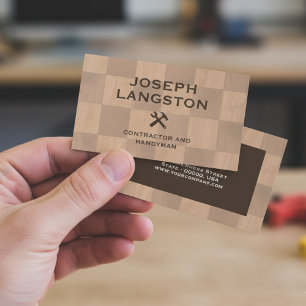 Tarjeta De Visita Carpintero, Trabajos en Madera y Construcción Resi
