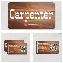 Tarjeta De Visita Carpintero Único Rústico
