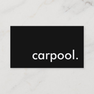 Tarjeta De Visita carpool. (personalizable de color)
