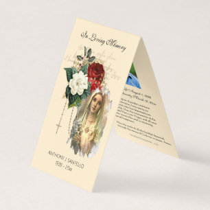 Tarjeta De Visita Carrera católica Virgen María Oración Santa