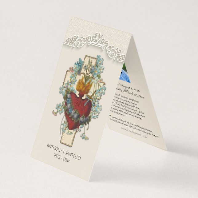 Tarjeta De Visita Carrera católica Virgen María Oración Santa (Anverso)