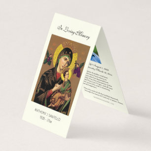 Tarjeta De Visita Carrera católica Virgen María Oración Santa