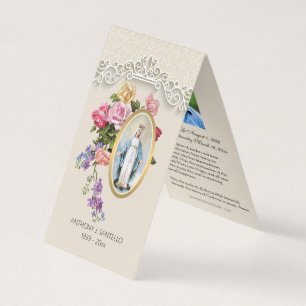Tarjeta De Visita Carrera católica Virgen María Oración Santa