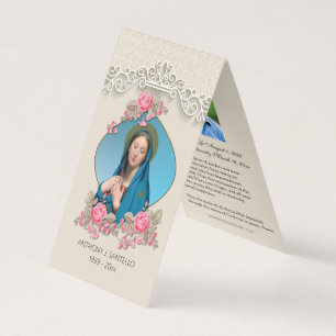 Tarjeta De Visita Carrera católica Virgen María Oración Santa