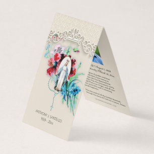 Tarjeta De Visita Carrera católica Virgen María Oración Santa