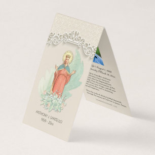 Tarjeta De Visita Carrera católica Virgen María Oración Santa
