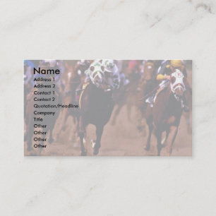Tarjeta De Visita Carrera de caballos
