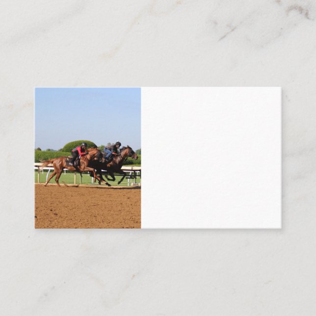 Tarjeta De Visita Carrera de caballos (Anverso)