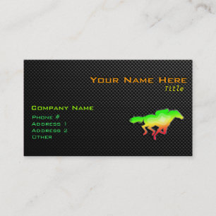 Tarjeta De Visita Carrera de caballos lisa