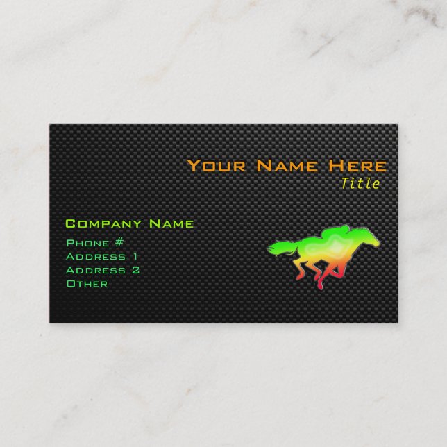 Tarjeta De Visita Carrera de caballos lisa (Anverso)
