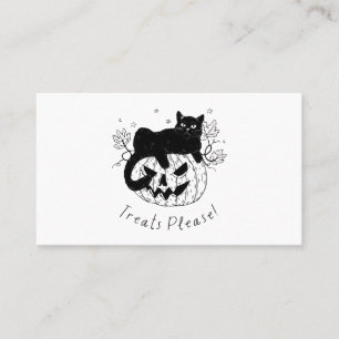 Tarjeta De Visita Carrera de gato de otoño de Halloween