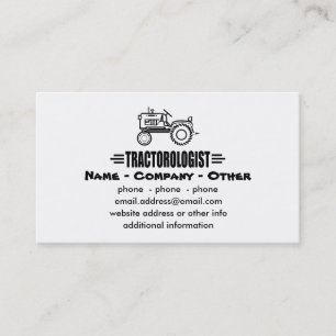 Tarjeta De Visita Carreras cómica de tractores