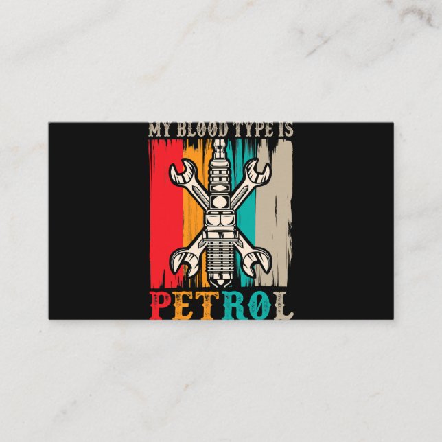 Tarjeta De Visita Carreras de arrastre mecánico de combustible para  (Anverso)