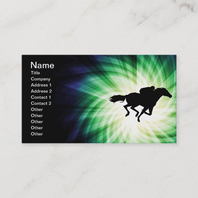 Tarjeta De Visita Carreras de caballos; Guay (Anverso)