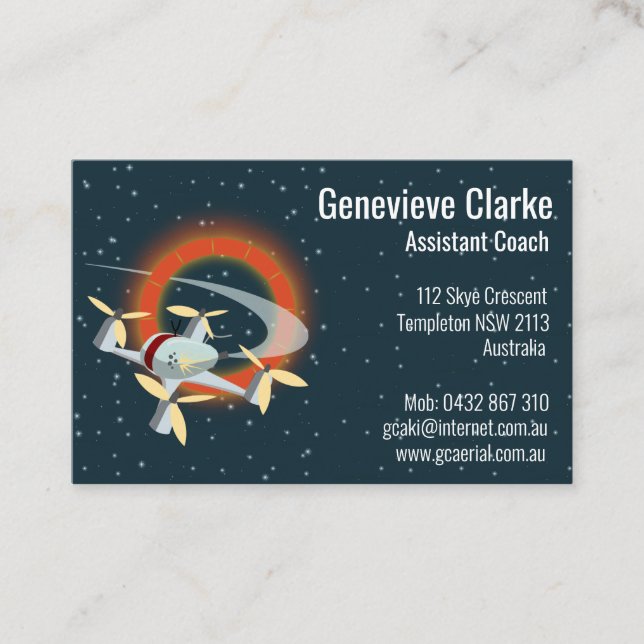 Tarjeta De Visita Carreras de drones (Anverso)