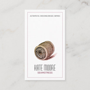 Tarjeta De Visita Carrete del sastre de la costurera del hilo