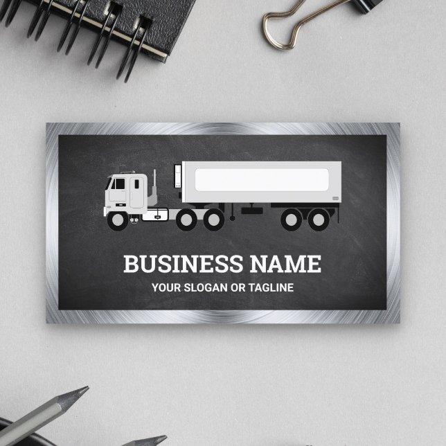 Tarjeta De Visita Carretera de camiones de transporte de logística d (Subido por el creador)