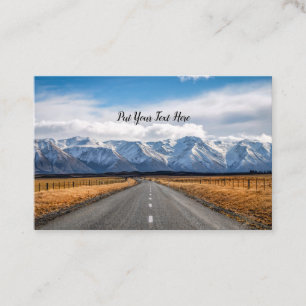 Tarjeta De Visita Carretera de Nueva Zelanda   Larga Vía Recta   Vi