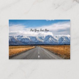 Tarjeta De Visita Carretera de Nueva Zelanda | Larga Vía Recta | Via