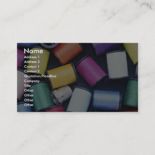 Tarjeta De Visita Carretes hermosos del hilo