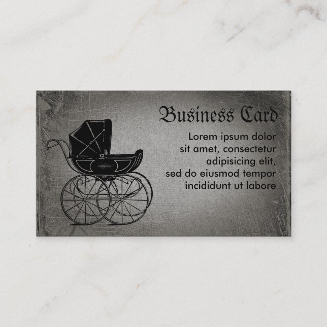 Tarjeta De Visita Carrito gótico para bebés (Anverso)