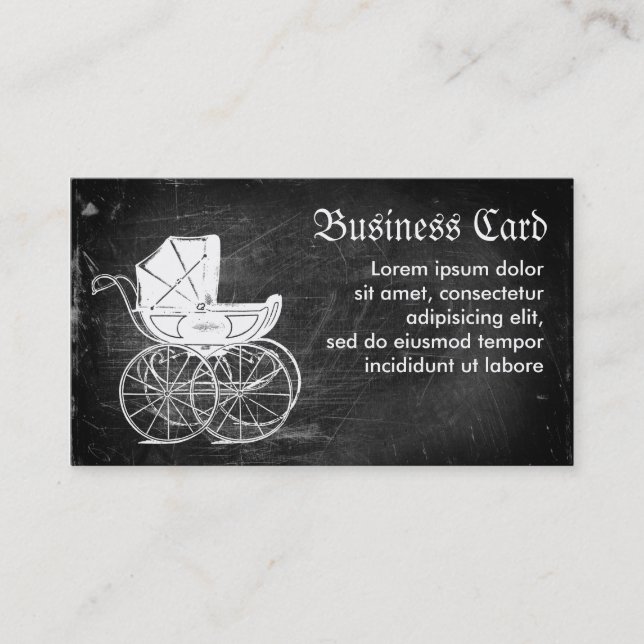 Tarjeta De Visita Carrito gótico para bebés (Anverso)