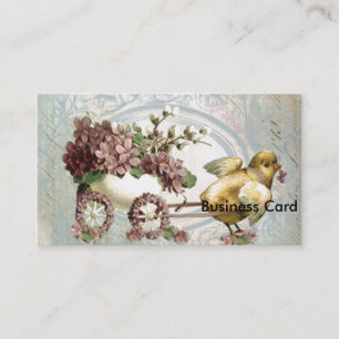 Tarjeta De Visita Carro de pollo de Pascua de Lilacs