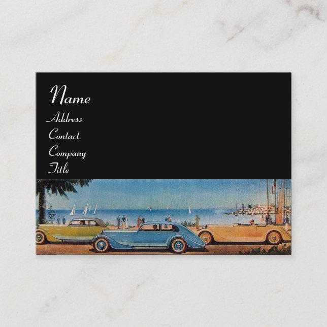 Tarjeta De Visita CARROS DE RETRO - Automóvil de reparación (Anverso)